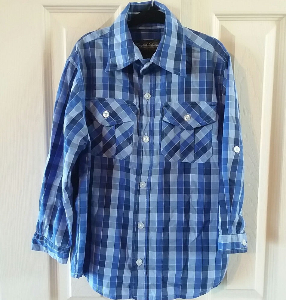 English Laundry Boys Plaid Button Down Shirt